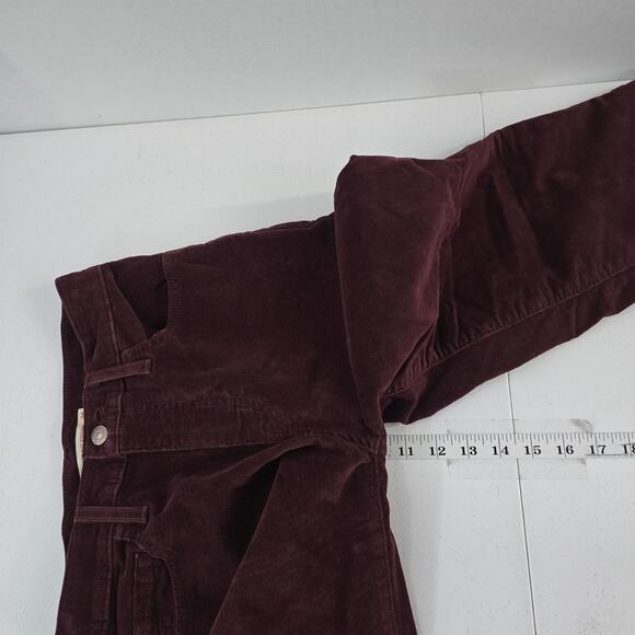 Levi's 724 high rise straight jeans corduroy 26 red womens 6250 - Picture 7 of 11